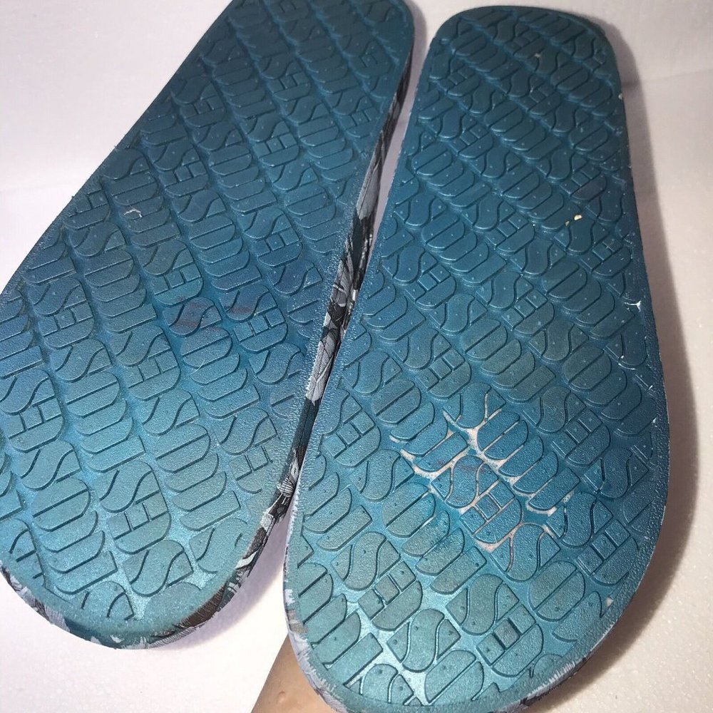 Freedom Moses Sandal Hawaii teal blue palm leaves 42/43 Women US 11/12 Men‎ 9/10 - Picture 3 of 6